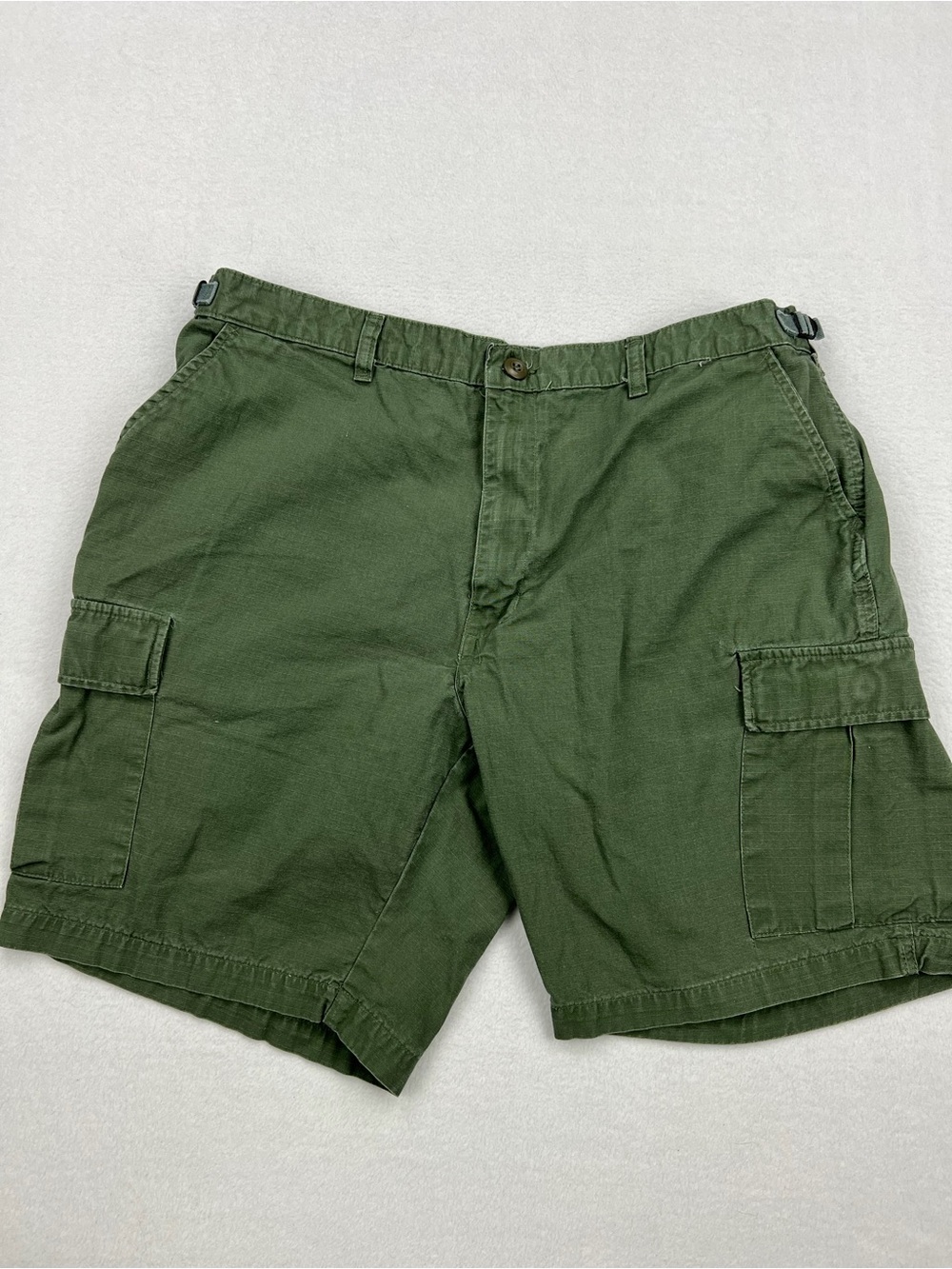 Vintage 90s US Military Army Jungle Fatigue Shorts Olive Drab OG-107 Sz 35-39 in